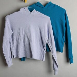 Set of 2 BNWOT Hanna Andersson waffle hoodies size 12